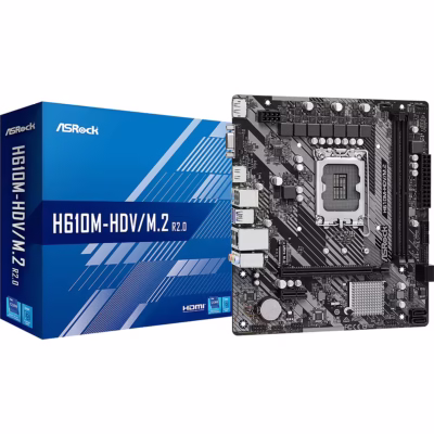 Asrock H610M-HDV/M.2 R2.0 Intel H610 Micro ATX Motherboard