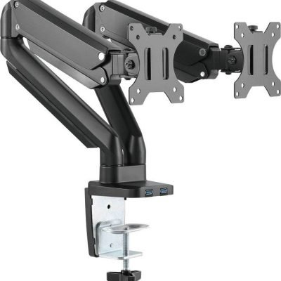 Twisted Minds Premium Dual Monitor Aluminum Gas Spring Pole Mounted Monitor Arm
