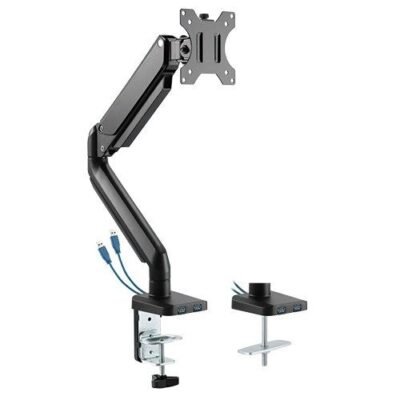 TWISTED MINDS COUNTERBALANCE SINGLE MONITOR ARM WITH 3.0 USB PORT(17-32") USB PORT
