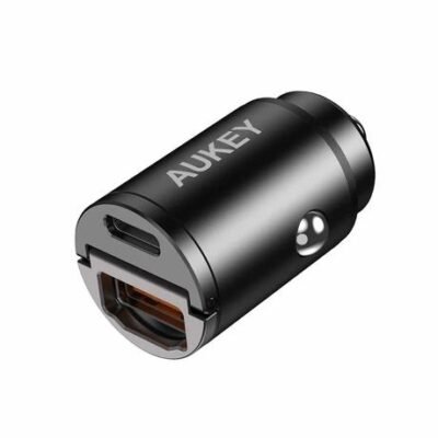 Aukey 30W PD Metal Dual Port Fast Car Charger with PPS & QC 3.0 (CC-A3)