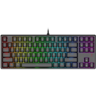 1stPlayer DK5.0 Lite Ten keyless Mechanical Gaming Keyboard, Brown, RGB