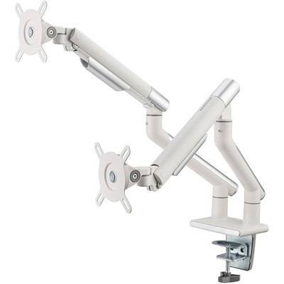 Twisted Minds Dual Monitors Premium Slim Aluminum Spring-Assisted Monitor Arms - White