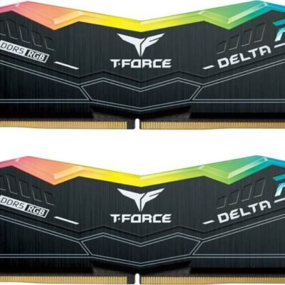 TEAMGROUP T-Force Delta RGB DDR5 Ram 32GB (2x16GB) 6000MHz PC5-48000 CL36 Desktop Memory Module Ram For 600 700 Series Chipset XMP 3.0 Ready Black - FF3D532G6000HC30DC01