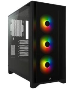 Corsair 4000X Mid-Tower RGB PC Case with Tempered Glass Side Panels (Black)