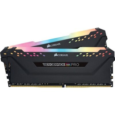 CORSAIR VENGEANCE® RGB PRO 32GB (2 x 16GB) DDR4 DRAM 3600MHz C18 Memory Kit — Black