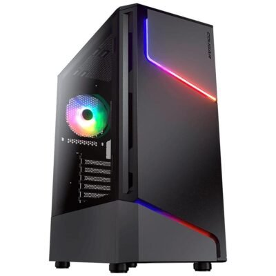 Cougar MX360 RGB Dual Blades of Lightning ARGB Mid Tower Case - Black