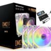 DarkFlash DM12 Pro 3 in 1 A-RGB Cooling Fans with Remote and Controller - White