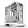 Darkflash DY470 ATX PC Case Three-side glass panel designed with 4 ARGB Fans - White