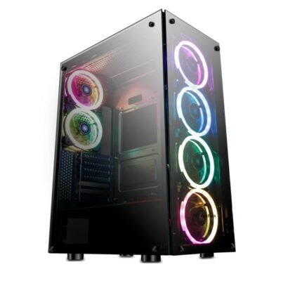DarkFlash Phantom ATX Mid-Tower Gaming Case Tempered Glass