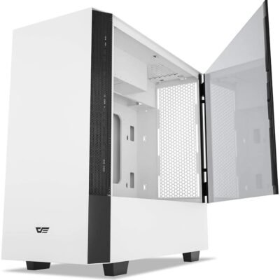 DarkFlash DLV22 ATX Mid Tower Gaming Case – White