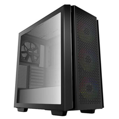 DeepCool CG560 Airflow Full Tower PC Casing | 3x ARGB + 1x Non RGB 120mm Fans Pre-Installed | Black