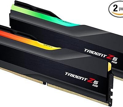 G.SKILL Trident Z5 RGB Series (Intel XMP 3.0)(AMD EXPO) DDR5 RAM 32 GB (2 x 16 GB) 6000MT/s CL36-36-36-96 1.35V Memoria de computadora de escritorio UDIMM - Negro mate (F5-6000J3636F16GA2-TZ5RK)