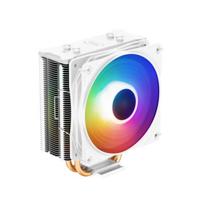 DeepCool GAMMAX 400XT Rainbow Fan 4-Heatpipe Tower Air Cooler | White