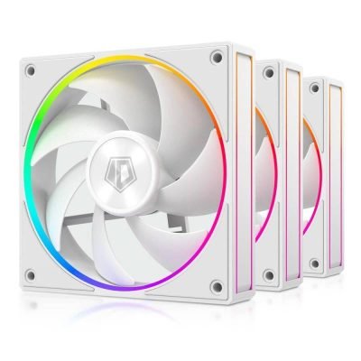 ID-Cooling AF-127-ARGB-W Trio 120mm Case Fan - 3 Pack - White