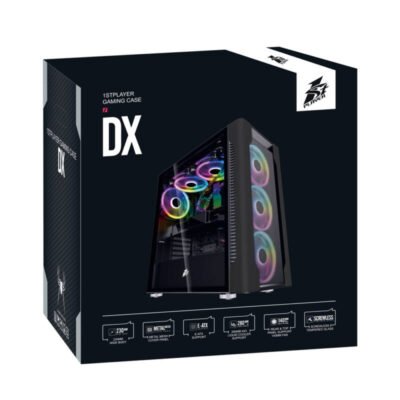 1st player DX (Silver) With 4 Fans 230mm Wide Body E-ATX Support Gaming Case