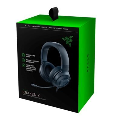 Razer Kraken X - Black, Multi-Platform Wired Gaming Headset