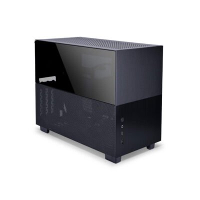 LIAN LI Q58 SPCC / Aluminum / Tempered Glass Mini Tower Computer Case – Black(Free Shipping)
