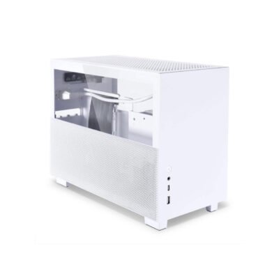 LIAN LI Q58 SPCC / Aluminum / Tempered Glass Mini Tower Computer Case – White(Free Shipping)