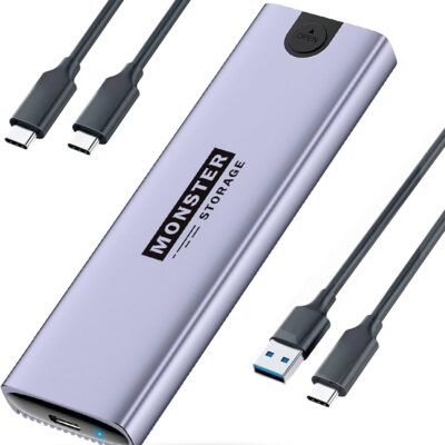 MonsterStorage MSNVTC30-01GY M.2 SSD External Case M.2 NVMe/PCIe SSD Case