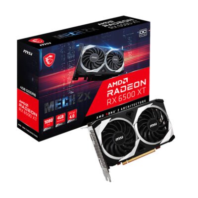 MSI Radeon RX 6500 XT Mech 2X | 4GB GDDR6 64-Bit Graphics Card | Dual Fan