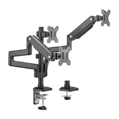 MXG BMA-36 Triple Montior Pole Mounted Premium Aluminum Spring-Assisted Monitor Arm