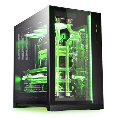 Lian Li Razer Edition PC-O11 Dynamic Gaming Mid-Tower PC Case with Front and Back Tempered Glass Side Panels and Razer RGB Chroma Support(Free Shipping)
