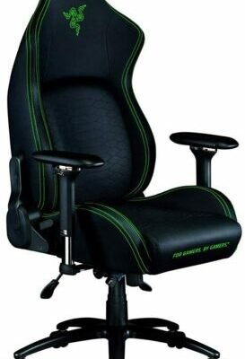 Razer Iskur Gaming Chair With Built In Lumbar Support Nasa Black – Green