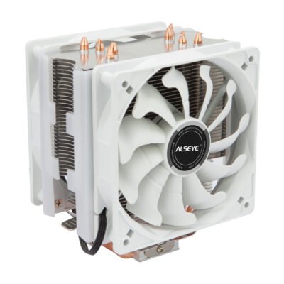 ALSEYE S120D 4 Heatpipe Dual Fan CPU Cooler | White(Free shipping on advance payment)