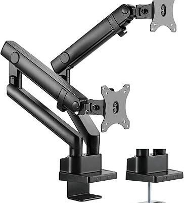 SilverStone Technology ARM25 Dual Monitor Arm with Mechanical Spring Design and Wide adjustability, SST-ARM25