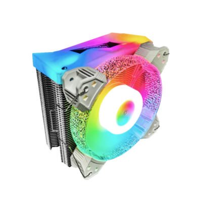 Thunder Harold ARGB Tower CPU Cooler | White | With ARGB Fan and ARGB Top Plate | Mobo-Sync Compatible