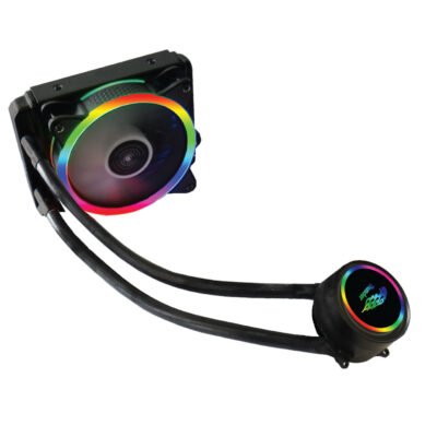 Thunder Bise 120mm All-In-One (AIO) Cooler | Black with RGB Fans and Block