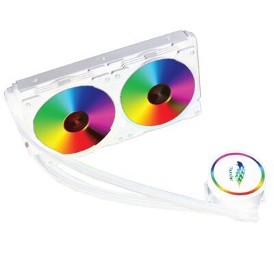Thunder Mistral 240mm All-In-One (AIO) Cooler | White with RGB Fans and Block