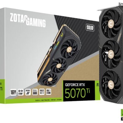 Zotac Gaming GeForce RTX 5070 Ti Solid OC 3 Fan 16GB Graphics Card - Black