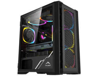 Frozer Chamber With 3 ARGB Fan - Black