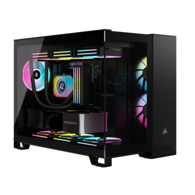 iCUE LINK 2500X RGB Micro ATX Dual Chamber PC Case – Black