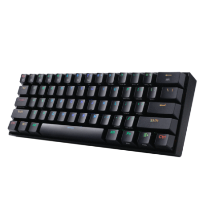 K530 Draconic 60% Compact RGB Mechanical Keyboard, 61 Keys Tenkeyless Designed 5.0 Bluetooth Gaming Keyboard with Tactile Brown Switches and 16.8 Million RGB Lighting for PC, Tablet, Cell Phone – Redragon