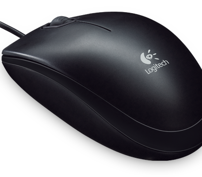 Logitech B100 Corded / Wired USB Mouse for Right or Left Hand Use