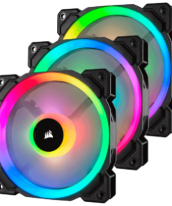 Corsair LL120 RGB 120mm Dual Light Loop RGB LED PWM Fan — 3 Fan Pack with Lighting Node PRO