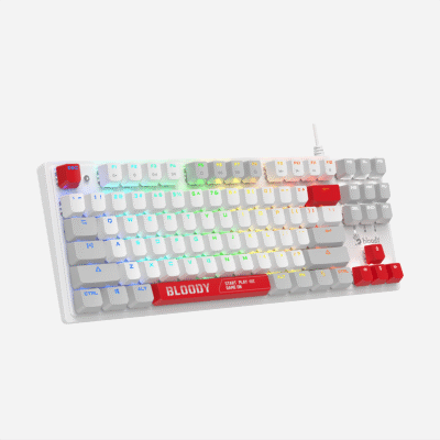 Bloody S310N RGB BLMS Mechanical Gaming Keyboard - Energy White