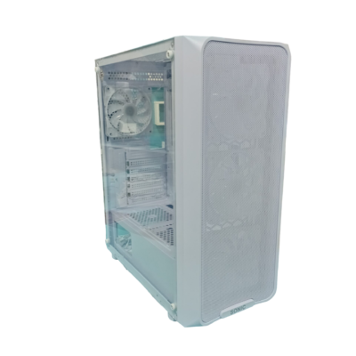 SONIC E612 ATX White PC Case with 3X 120mm RGB Fans