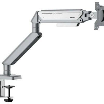 Anda Seat Stealth II Ergonomic Single Monitor Arm - Silver White