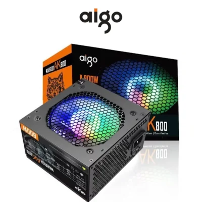Aigo AK800 RGB Gaming Power Supply Unit PSU 800W RGB 120mm Fan 220V ATX Desktop Computer Power Supply