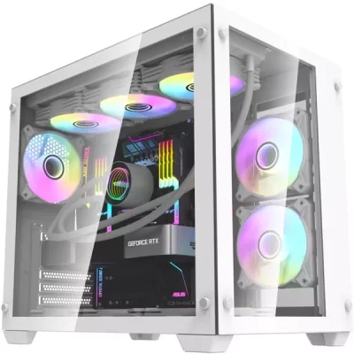 Aigo DarkFlash C285 ATX Gaming Casing-White