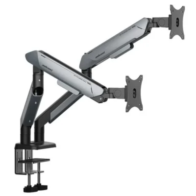 AndaSeat Stealth Pro II Duo A9-2S Ergonomic Dual Monitor Arm - Black Titanium