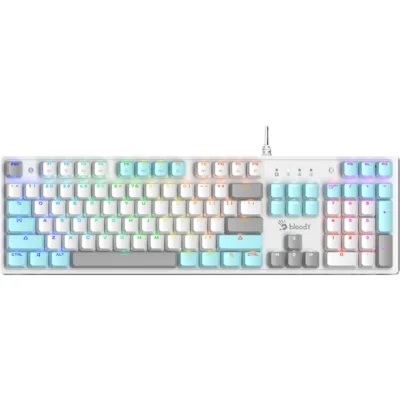 Bloody S520N Bloody Mechanical Switch RGB Gaming Keyboard - Icy White