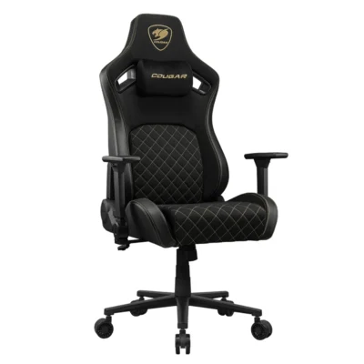 COUGAR DEFENSOR Black/Gold Fabric Ergonomic Gaming Chair