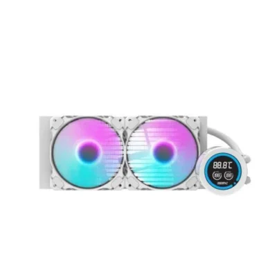 DarkFlash DN240D Nebula 240mm AIO Black with LCD Display Liquid Cooler - White