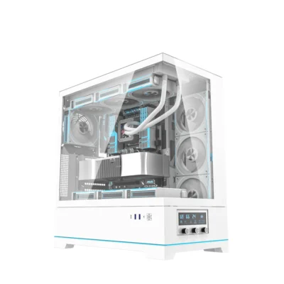 DarkFlash DY451 Pro Tempered Glass ATX PC Case - White