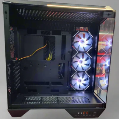 Darkflash DY470 ATX PC Case Three-side glass panel designed with DR08 3 ARGB Fans – Black