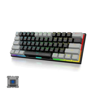 E-YOOSO Z11 Backlit 61 Keys Wired Mechanical Gaming Keyboard - Black Gray